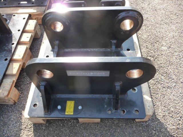 Adapterplatte Festanbau (Bolzen-Bolzen) FIAT HITACHI FH-150, Festanbau 80-80, gebohrt für MB Meccanica Breganzese BF 70.2