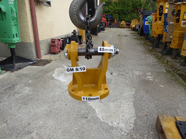 Greifer-Aufnahme-Kopf LIEBHERR GM10 (Bezeichnung am Etikett: GM 8/10), oben 45-140/145 mm, für Atlas E32