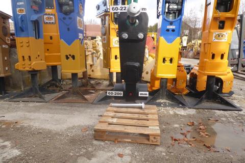 Kreuz-Gelenk Greifergabel ALLGEM. / UNIVERSELL für Ramme, Aufnahme oben 60-225/410 mm, unten 60 mm