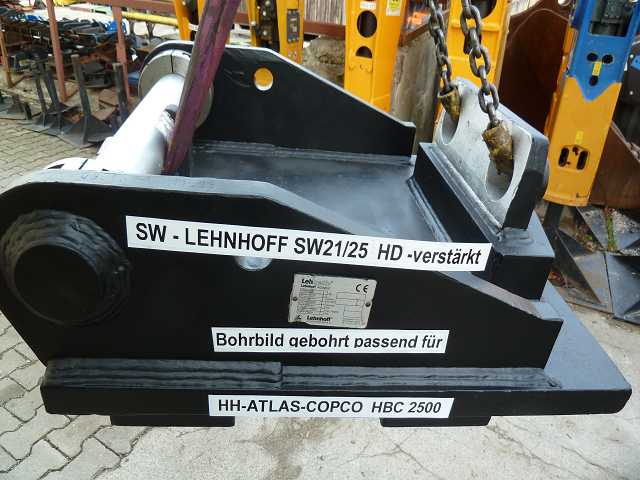 Schnellwechsler-Adapterplatte (SW-Adapter), verstärkt, passend gebohrt für Hydraulikhammer LEHNHOFF SW 21/25 HD verstärkt