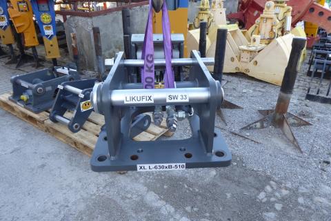 Schnellwechsler-Adapterplatte (Likufix), bestückt für Hydraulikhammer und Pulverisierer LIEBHERR SW 33 Likufix