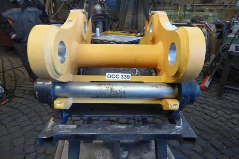 SW-Adapterplatte SW 48 ART-271-096 – Passprobe – montierte Adapterplatte, Frontalansicht, Etikett 'OCC 339' (Montagedemonstration)