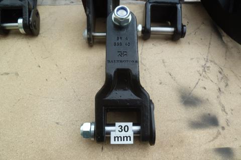 Kreuz-Gelenk Greifergabel ROCK für HG1-4 Greifer, Bagger 30mm / Drehmotor unten 30mm