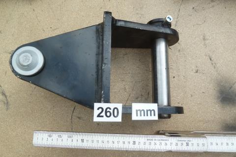 Kreuz-Gelenk Greifergabel ROCK für HG1-4 Greifer, Bagger 40mm / Drehmotor unten 25mm