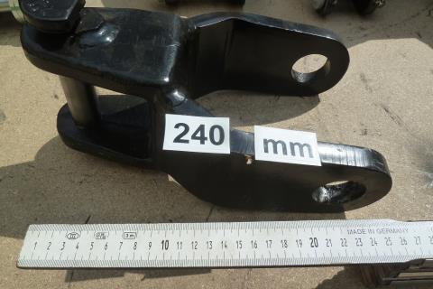 Kreuz-Gelenk Greifergabel ROCK für HG1-4 Greifer, Bagger 45mm / Drehmotor unten 30mm